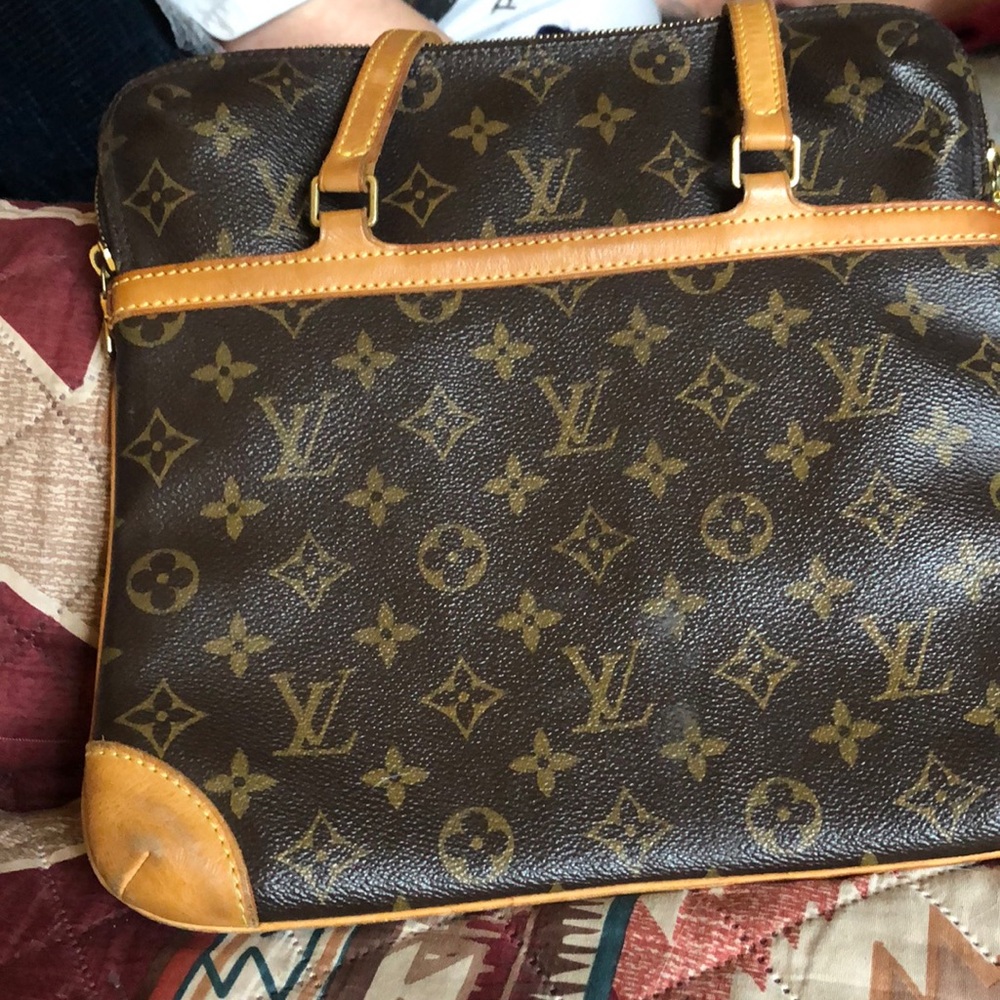 Louis Vuitton coussin 3879 brown monogram canvas leather shoulder bag